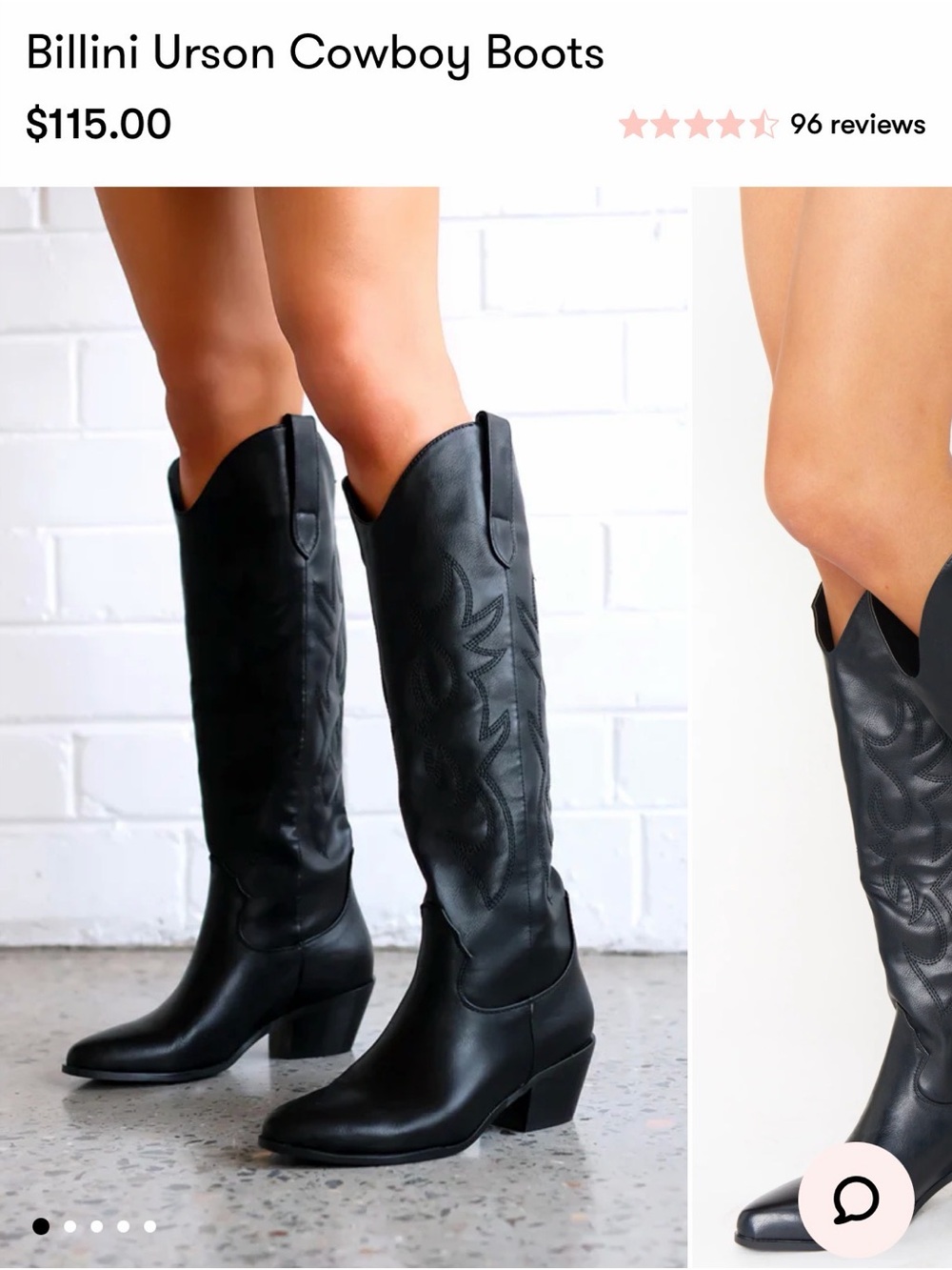 Billini Black knee high Western Boots